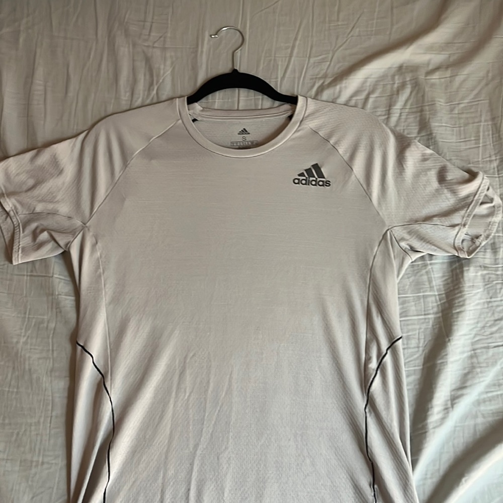 Adidas Grey Workout Short Sleeve Tee Small